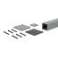 Surface Mount Post Kit for Skyline Glass Railing, shown in silver