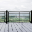 Accent sweeping deck views with wide horizontal rods