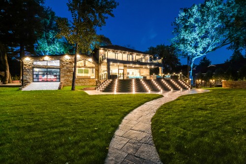Stunning LED deck lighting creates a nighttime space the neighbors will be envious of